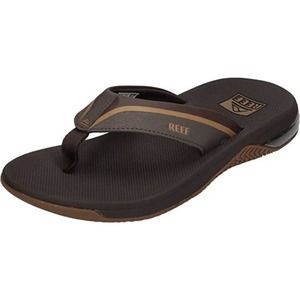 Reef Anchor Sandal Men Size 7 High Arch‎ Support Brown | Gum Beach Thong Sandal